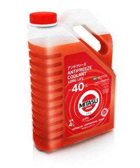 MJ-641-4 MITASU RED  LLC  -40C  -- 4 литр   Высококачественный красный  антифриз из Японии  Премиум класса