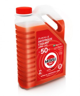 MJ-651-4 MITASU  RED LCC -50C  -- 4 литр   Высококачественный красный  антифриз из Японии  Премиум класса