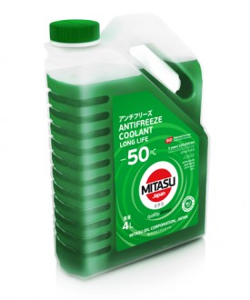MJ-652-4 MITASU GREEN LCC  -50C  -- 4 литр   Высококачественный зеленый антифриз из Японии  Премиум класса