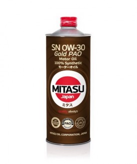 MJ-103-1 MITASU  GOLD  SN  0W-30    ILSAC  GF-5    (PAO)  -- 1 литр    Высококачественное синтетическое Японское масло  Премиум класса