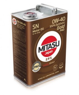 MJ-104-4 MITASU  GOLD  SN  0W-40   (PAO)   -- 4 литр    Высококачественное синтетическое Японское масло  Премиум класса