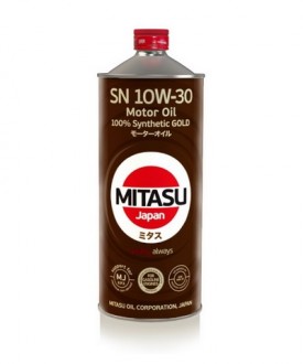 MJ-105-1 MITASU GOLD SN 10W-30 ILSAC GF-5 Dexos 1  -- 1 литр   Высококачественное синтетическое Японское масло  Премиум класса