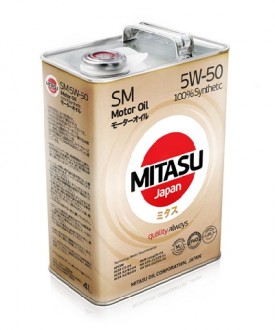 MJ-113-4 MITASU MOTOR OIL  SM  5W-50   (PAO)  --4 литр   Высококачественное синтетическое Японское масло  Премиум класса