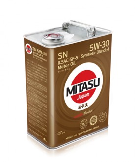 MJ-120-4 MITASU MOTOR OIL  SN  5W-30   ILSAC GF-5  -- 4 литр   Высококачественное Японское масло  Премиум класса