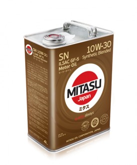 MJ-121-4 MITASU MOTOR OIL  SN 10W-30  ILSAC GF-5  -- 4 литр   Высококачественное Японское масло  Премиум класса