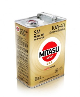 MJ-122-4 MITASU MOTOR OIL  SM 10W-40  -- 4 литр   Высококачественное Японское масло  Премиум класса