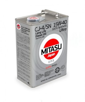 MJ-214-4 MITASU ULTRA DIESEL CJ-4/SM 15W-40  -- 4 литр   Высококачественное синтетическое  Японское масло   Премиум класса для дизельных двигателей