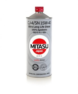 MJ-214-1 MITASU ULTRA DIESEL CJ-4/SM 15W-40  -- 1 литр   Высококачественное синтетическое  Японское масло   Премиум класса для дизельных двигателей