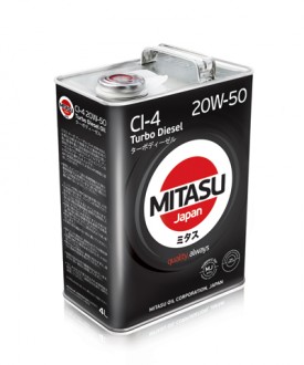MJ-233-4 MITASU TURBO DIESEL  CI-4  20W-50  -- 4 литр   Высококачественное Японское масло   Премиум класса для дизельных двигателей