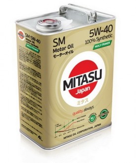 MJ-M12-4 MITASU  MOLY-TRiMER  SM  5W-40 -- 4 литр   Высококачественное синтетическое Японское масло  Премиум класса