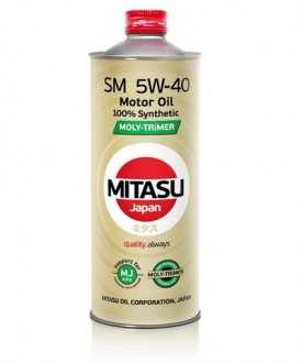 MJ-M12-1 MITASU  MOLY-TRiMER  SM  5W-40  -- 1 литр   Высококачественное синтетическое Японское масло  Премиум класса