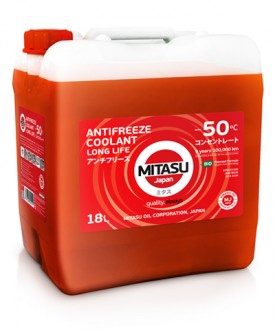 MJ-651-18 MITASU  RED LCC -50C  -- 18 литр   Высококачественный красный  антифриз из Японии  Премиум класса
