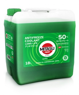 MJ-652-18 MITASU GREEN LCC  -50C  -- 18 литр   Высококачественный зеленый антифриз из Японии  Премиум класса