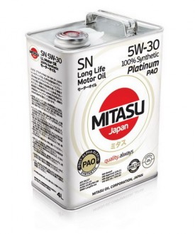 MJ-111-4 MITASU PLATINUM PAO SN 5W-30 Dexos 2  -- 4 литр   Высококачественное синтетическое Японское масло  Премиум класса