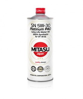 MJ-111-1 MITASU PLATINUM PAO SN 5W-30 Dexos 2   -- 1 литр   Высококачественное синтетическое Японское масло  Премиум класса