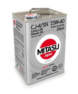 MJ-214-6 MITASU ULTRA DIESEL CJ-4/SM 15W-40  -- 6 литр   Высококачественное синтетическое  Японское масло   Премиум класса для дизельных двигателей