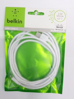 605-69 USB кабель для телефона belkin 2M IPHONE 5/6/7 арт. 147982