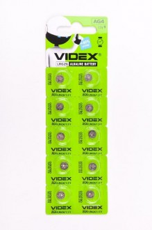 Батарейки VIDEX AG4 (10 шт.) арт. 148086