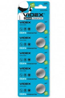 Батарейки литиевые VIDEX CR2016 (5 шт.) арт. 148098