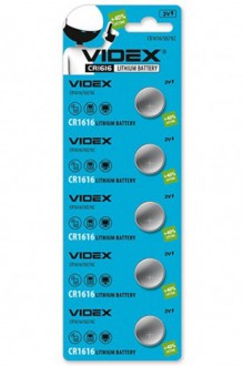 Батарейки литиевые VIDEX CR1616 (5 шт.) арт. 148100