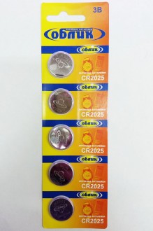 Батарейки литиевые Облик CR2025 (5 шт.) арт. 148120