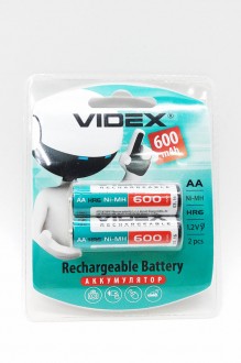Аккумулятор NiMH Videx AA 600 мА/ч 1.2В, (2 шт) арт. 148185