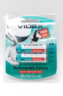 Аккумулятор NiMH Videx AA 1000 мА/ч 1.2В, (2 шт) арт. 148186