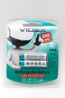 Аккумулятор NiMH Videx AAA 800 мА/ч 1.2В, (2 шт) арт. 148192
