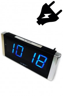 VST-731-5 Электронные часы светящиеся сетевые (Синий) арт. 148958