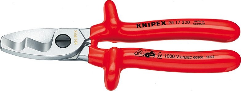 Ножницы для резки кабеля диэлектрические KNIPEX 9517200 1000 V, 200 мм (KN-9517200)