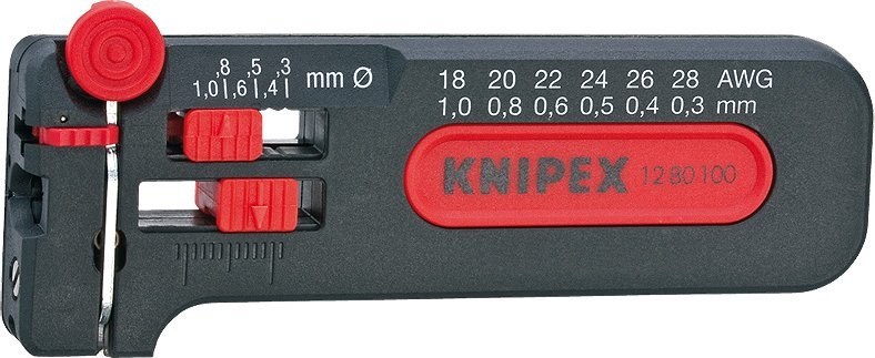 Инструмент для удаления изоляции KNIPEX 1280100SB модель Mini (KN-1280100SB)