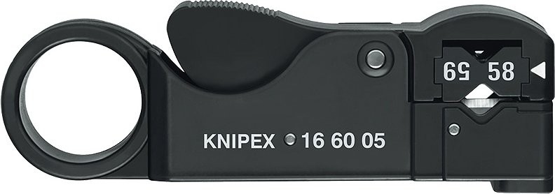 Инструмент для удаления изоляции KNIPEX 166005SB с коаксиальных кабелей (KN-166005SB)