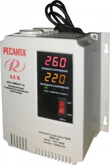 Стабилизатор напряжения однофазный РЕСАНТА АСН- 2 000 Н/1-Ц Lux (63/6/15)