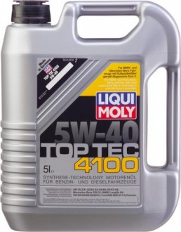 Масло моторное LIQUI-MOLY SAE 5W40 Top Tec 4100 5 л. 7501 cинтетическое (7501)