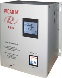 Стабилизатор напряжения однофазный РЕСАНТА АСН-12 000 Н/1-Ц Lux (63/6/22)