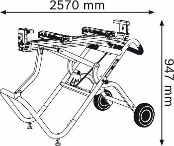 Стол рабочий передвижной BOSCH GTA 2500 W (0601B12100)