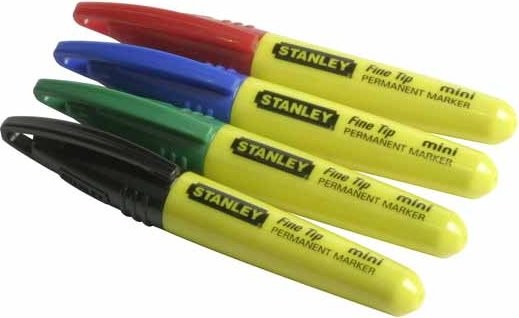 Набор маркеров STANLEY ® 2-47-329 в упаковке (черный, красный, синий и зеленый) (2-47-329)