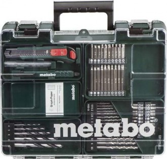 Дрель-шуруповерт аккумуляторная METABO PowerMaxx BS Basic Set, 2x2,0Ач с набором оснастки (600080880)