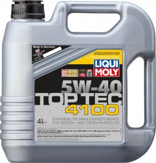 Масло моторное LIQUI-MOLY SAE 5W40 Top Tec 4100 4 л. 7547 cинтетическое (7547)