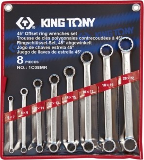 Набор ключей накидных прямых KING TONY 8 предметов 1C08MR (1C08MR)