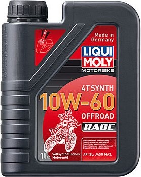 Масло для мотоциклов LIQUI-MOLY SAE 10W60 Motorbike 4T Synth Offroad Race 1 л 3053 синтетическое (3053)
