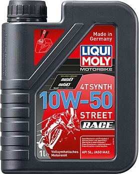 Масло для мотоциклов LIQUI-MOLY SAE 10W50 Motorbike 4T Synth Street Race 1 л 3982 синтетическое (3982)
