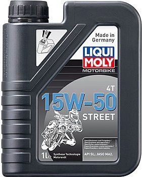 Масло для мотоциклов LIQUI-MOLY SAE 15W50 Motorbike 4T Street 1 л 2555 синтетическое (2555)