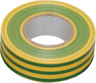 Изолента КВТ Fortisflex 71229 15 мм х 10 м, цвет желто-зеленый (71229)