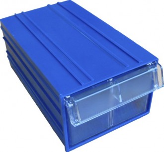 Пластиковый короб СТЕЛЛА C-2 140 х 250 х 100 мм (синий/прозрачный)