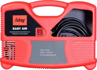 Компрессор поршневой безмасляный FUBAG Easy Air + набор из 5 предметов (8215040KOA649)